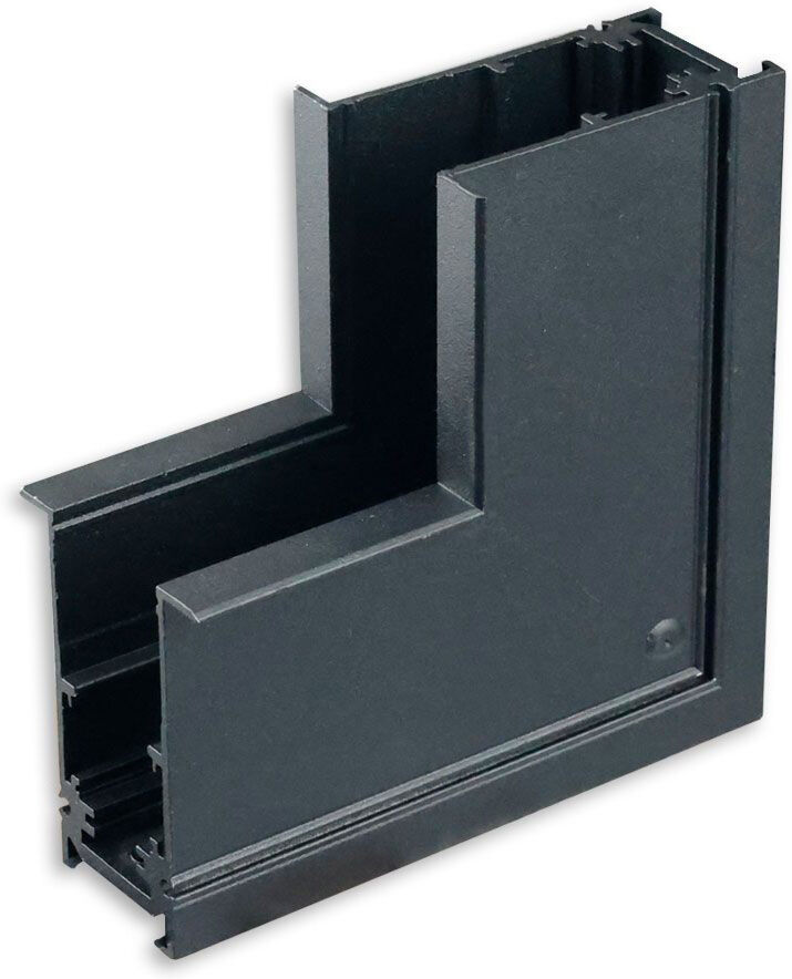 Isoled Track48 Eckschiene 90° Vertikal Für Einbauschiene, Schwarz, Nicht Stromführend