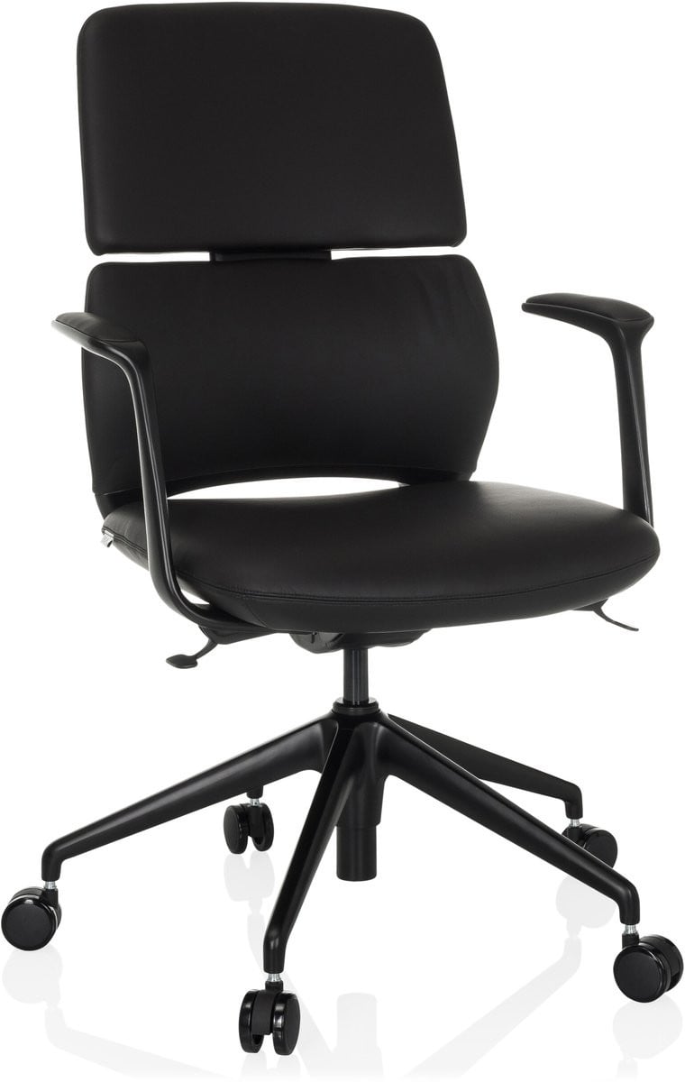 Atmos Designer Directiestoel - Zwart Leder - Executive Bureaustoel