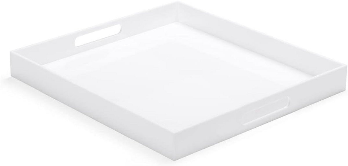 Lekvrij Acryl Dienblad Vierkant met Handvatten - Veilig en Multifunctioneel voor Woonkamer, Keuken en Badkamer