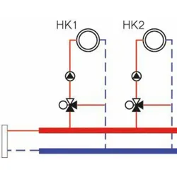 Buderus Logaplus Paket WE11.1 bis 25 kW mit 2 Heizkreisen, WHY 80/60, 2x HSM20/6, MM100 und SolHU