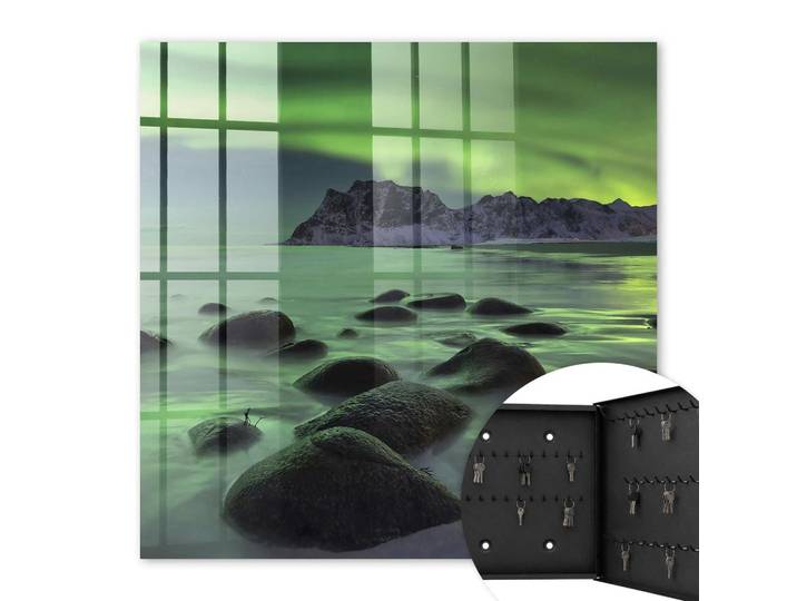 SCHLÜSSELBOX Schwarz 30x30 cm- Türöffnung nach rechts - Nordlicht