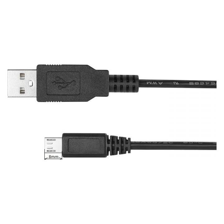 Krüger&Matz Kabel USB Kruger&Matz USB-A - microUSB 1 m Czarny (KM0359) (1 m) (35548466)