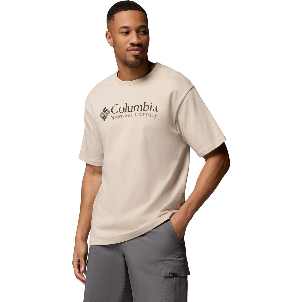 Columbia Men’s CSC Heavyweight Logo T-shirt dark stone, csc retro logo (278) L 216107-2161071-278-L
