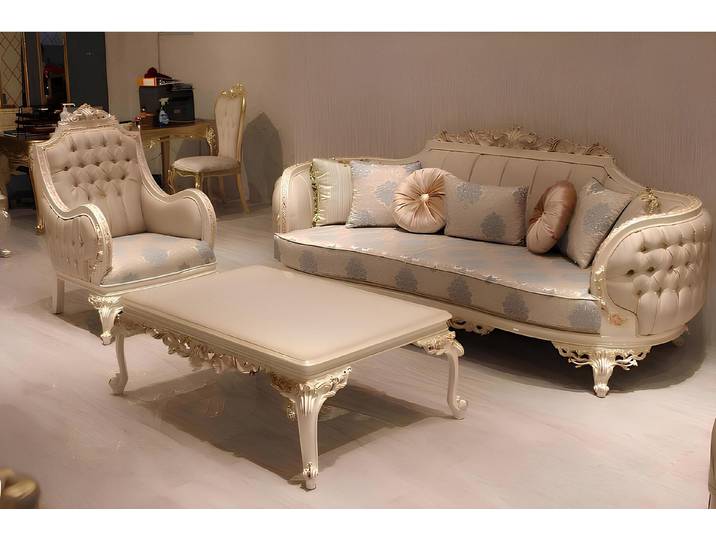 Xlmoebel Polstergarnitur Luxuriöses 3-Sitzer Sofa für stilvolles Wohnzimmer, (Polstergarnitur, 2-tlg., 3-Sitzer), Made in Europa