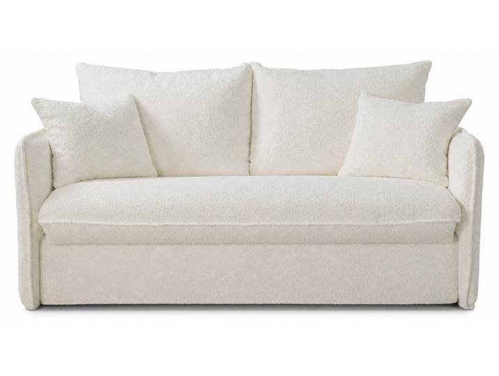 Best Mobilier Gauthier - Canapé lit 3 places convertible express couchage quotidien 140 cm matelas 14 cm en tissu texturé \, Beige