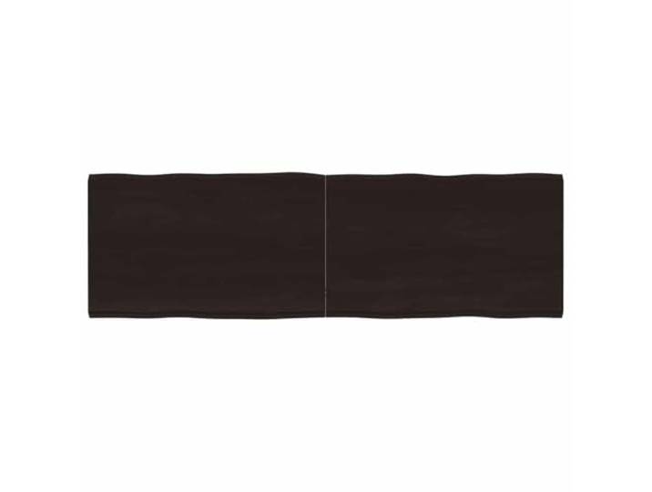 KGFHERENB Tischplatte 160x50 cm Massivholz Eiche Dunkel Klappbar Klappbare Eichenplatte mit Naturkante für Esszimmer und Büro. Dunkel lasiert, individuell und sofort einsetzbar.