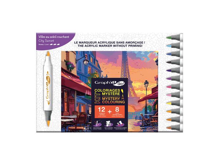 GRAPH'IT GO Kit Coloriage MystèreCITY SUNSET