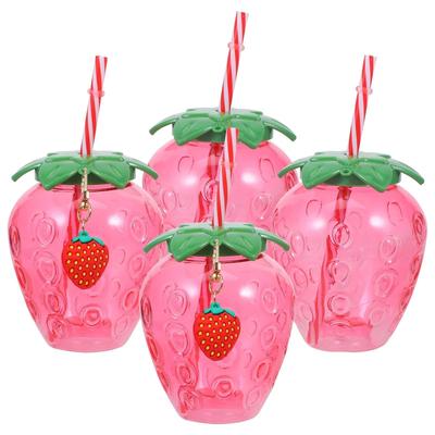 Uplifted Finds Hawaii Strawberry Glassware Set High Performance 4 Piece Drinking Tumbler For Juice & Cold Beverages Hawaii Strawberry Glassware Set High Performance 4 Piece Drinking Tumbler For Juice & Cold Beverages