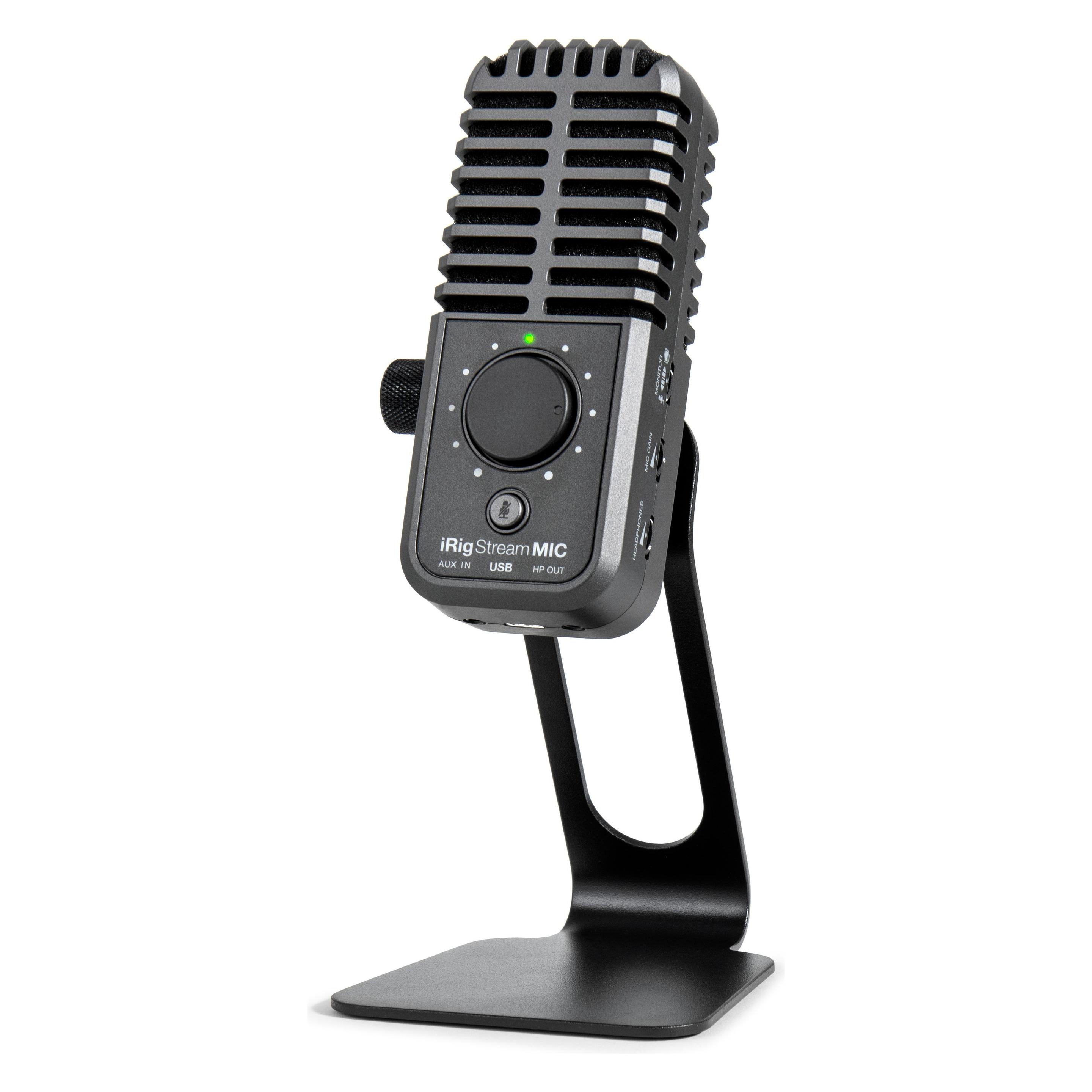 IK Multimedia iRig Stream Mic USB - Kompaktes USB-Streaming Mikrofon (IP-IRIG-STRMMICUSB-IN)