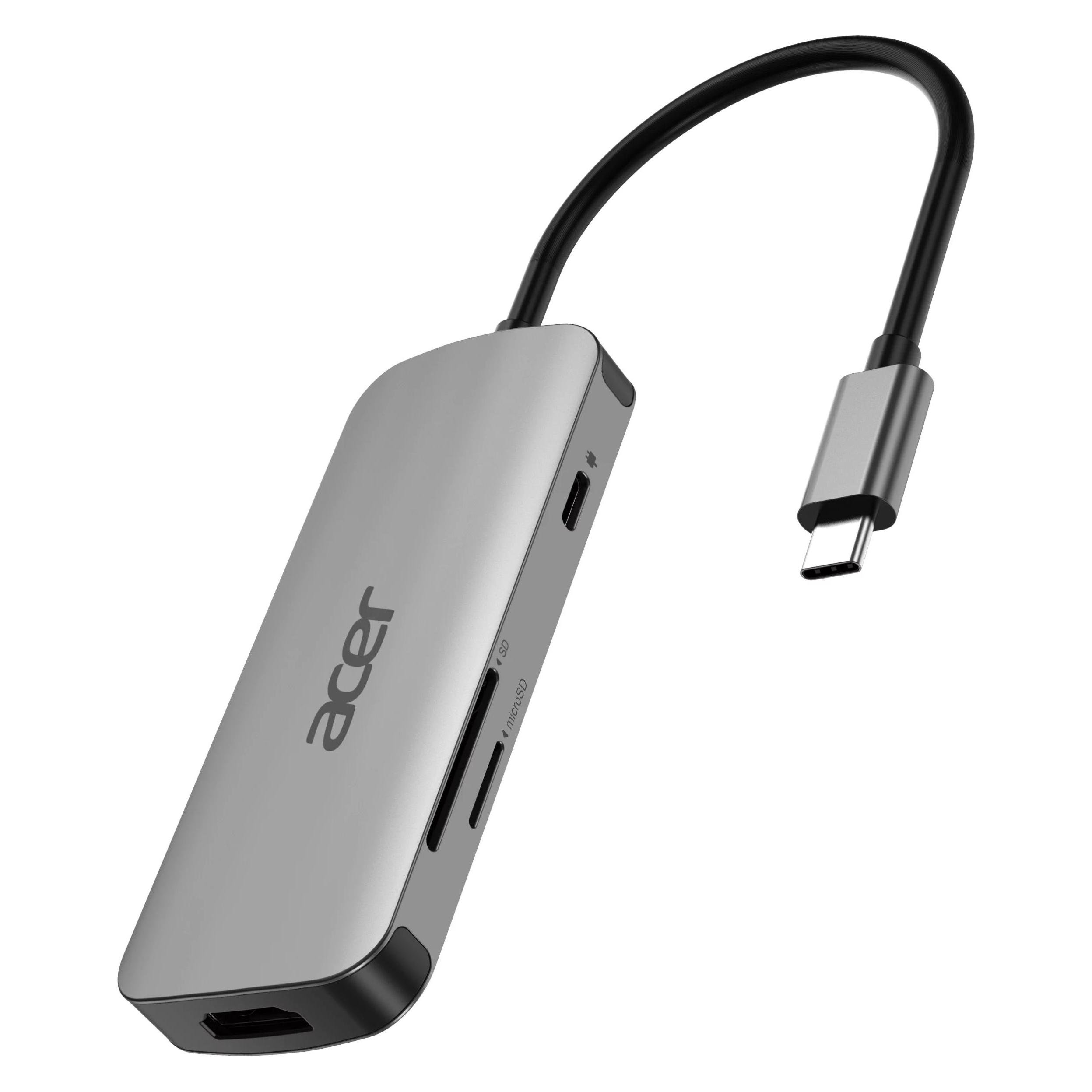 Acer Adaptater 7in1 Type C : 1 x typeC (USB-C, 7 Ports) (HP.DSCAB.018)