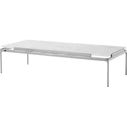 &Tradition Sett LN12 Couchtisch, chrom dunkel / bianco carrara