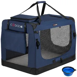Casaria Cadoca Tiertransportbox XXL 90x61x65cm navyblau
