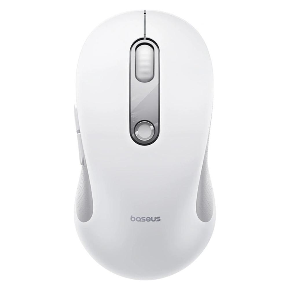 Baseus Mysz Mysz bezprzewodowa F02 Bluetooth - biała (Kabellos) (6932172693336)