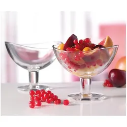 Leonardo Dessert-Schale Loop, Schüssel + Schale, Transparent