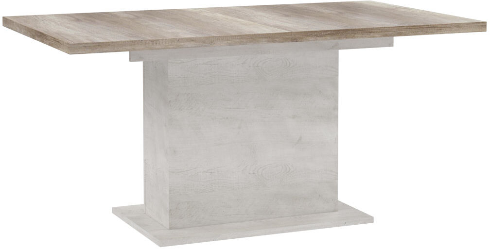 Gracie Oaks Nuzzo 90 " Extendable Rectangular Dining Table Brown/Pinia White
