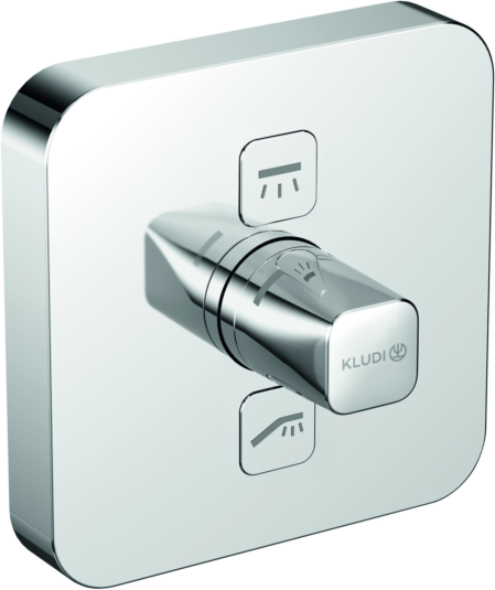 Kludi Push Fertigmontageset 387110538 Unterputz-Armatur, eckig, chrom