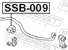 Febest Lagerung, Stabilisator Ssb-009 Vorderachse Für Subaru