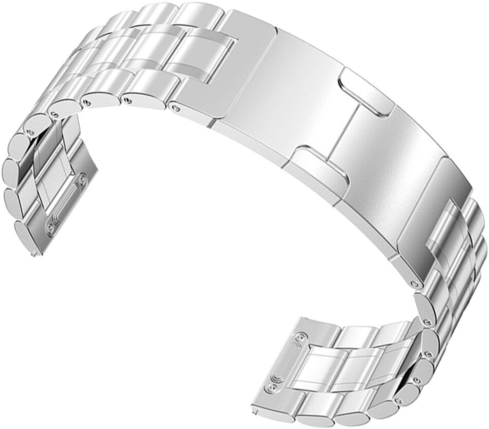 INF Edelstahl-Uhrenarmband, kompatibel mit Longines 5-Link Originalschließe — Magnetischer Schnellverschluss, Universal 22mm Silber