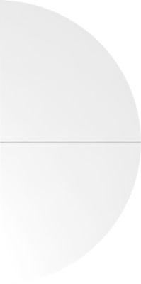 Ansatztisch Breno, für Schreibtische Breno, ⌀ 1600 mm, Weiß/Graphit