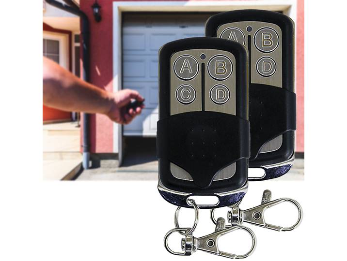 2er-Set Programmierbarer Funk-Handsender, 433,92 MHz, 4 Kanäle