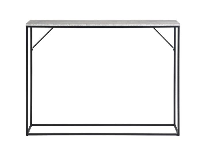 Konsole Qantara natur/schwarz Stahl B 26 H 80 cm - Konsole