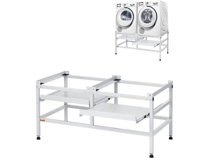 VEVOR Wasmachine Onderstel Droger Onderbouw Voetstuk 1230x635x625mm 267kg