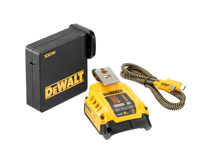 Akku-Ladestation DEWALT Powerbank-Funk , gelb, Ladegeräte, Akku-Ladestation