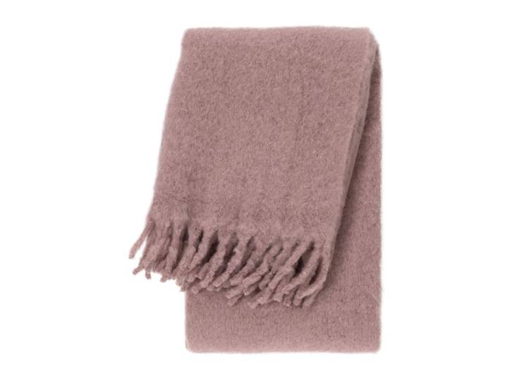 Plaid en mohair rose 130 x 170 cm