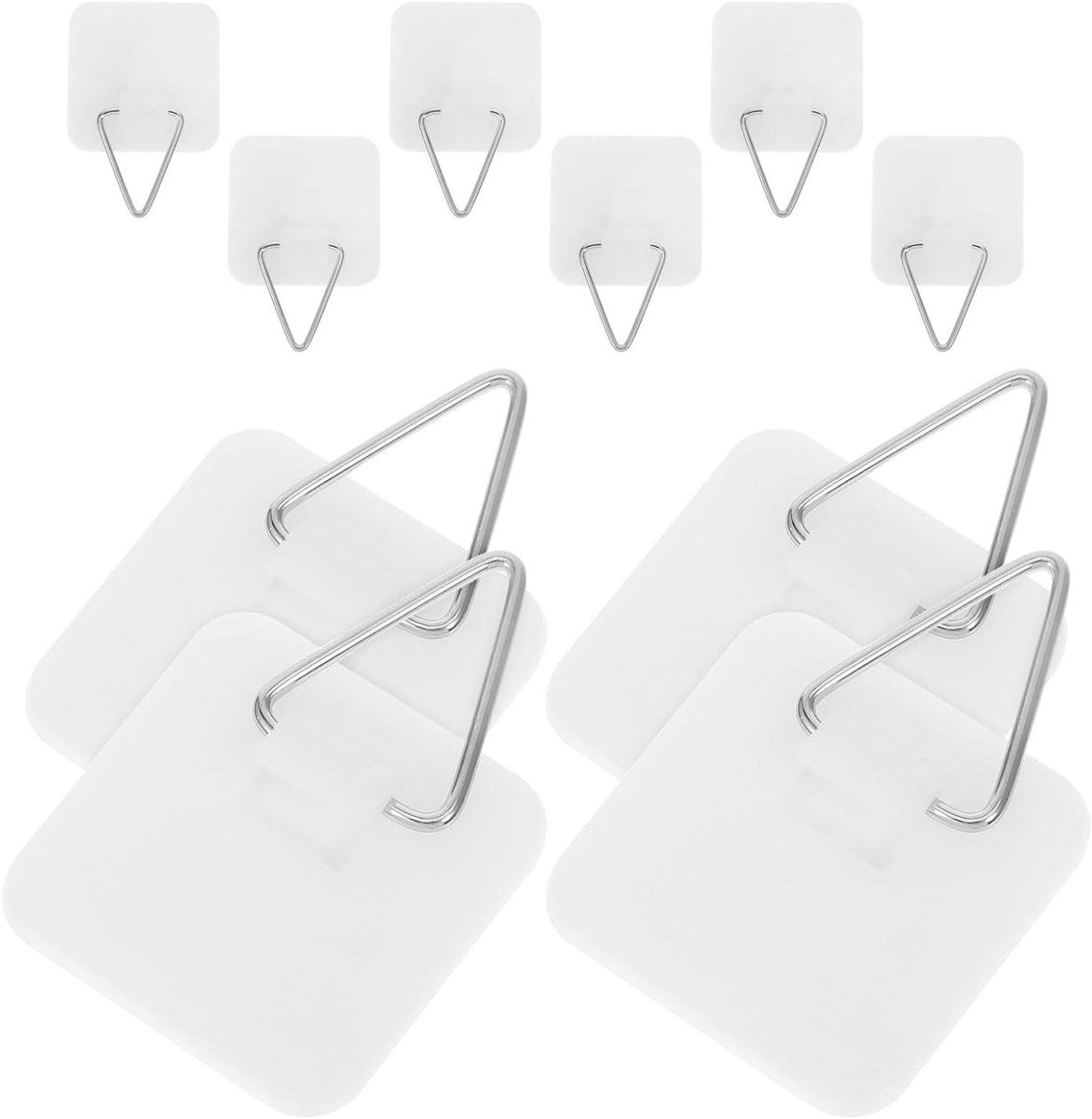 50 stuks Zelfklevende Wandhangers Onzichtbare Haken Wit