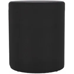 Pouf Rondo Ø 40 cm, moderner Bezug aus Polyester, rundes Design, schwarz, komfortable Styroporfüllung