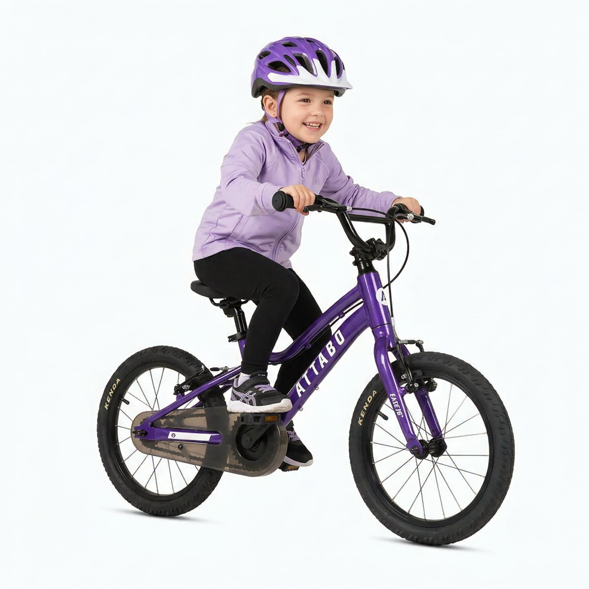 Kinderfahrrad 16 Zoll, Alu-Rahmen, lila, 7,3 kg
