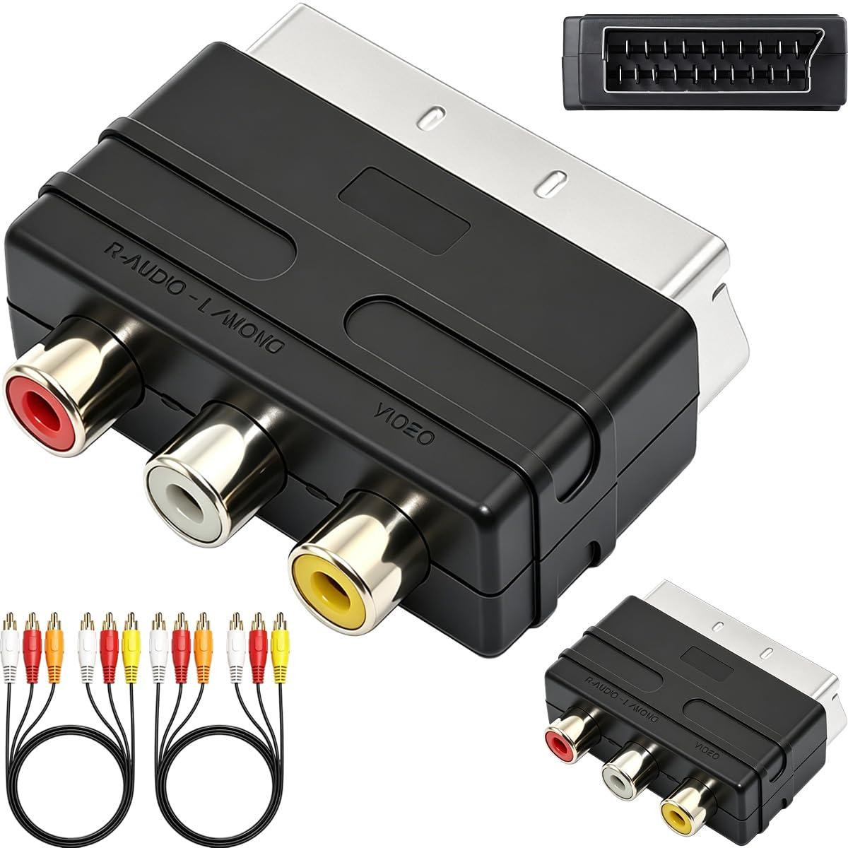 Selius RCA naar 3 RCA Phono mannelijk naar RCA-bus AV adapter