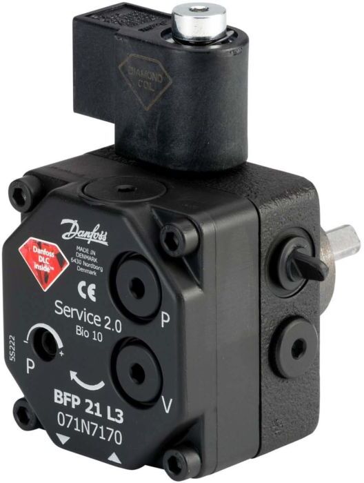 Danfoss Bfp 21 Ölbrennerpumpe 071N7171 R3, 2400-3600 n, rechts, 24 I/h, 1-stufig, mit Magnetventil