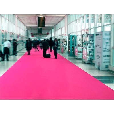 Läufer "PODIUM, Made in Belgium", pink, B:200cm H:2,6mm L:2.800cm, Polypropylen (PP), PRIMAFLOR-IDEEN IN TEXTIL, Teppiche, Läufer, Breite 200 cm, Nadelfilz, Uni-Farben, ideal für Veranstaltungen