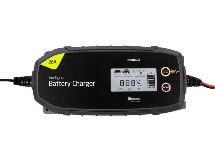 Autobatterie-Ladegerät PROUSER Mikroprozessor Ladegerät 26A IBC26000B , schwarz, B:31cm H:9cm T:14cm, Kunststoff, Ladegeräte, Autobatterie-Ladegerät