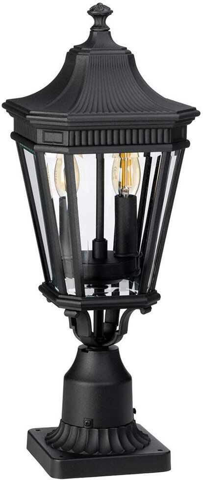 Dakota Fields Tilda Mirrored Pier Mount Light Black 57.5cm H X 22.9cm W