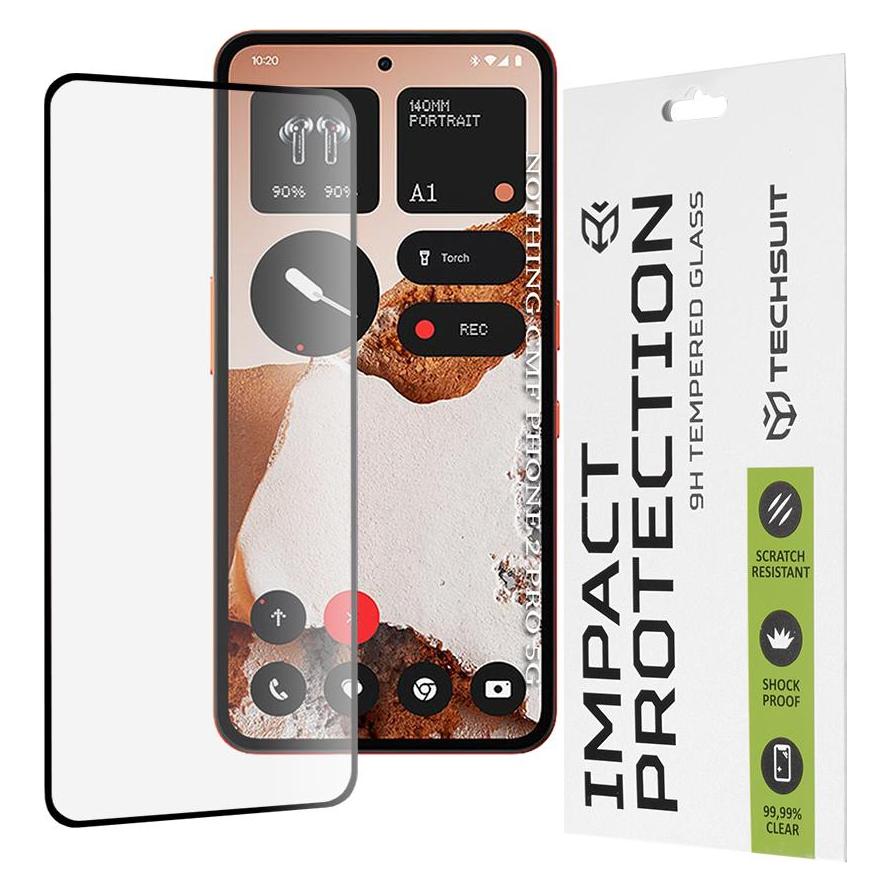 Techsuit - 111D Full Cover / Full Glue Glass - Nothing CMF Phone 2 Pro - Black (Nothing CMF Phone 2 Pro) (59005137)
