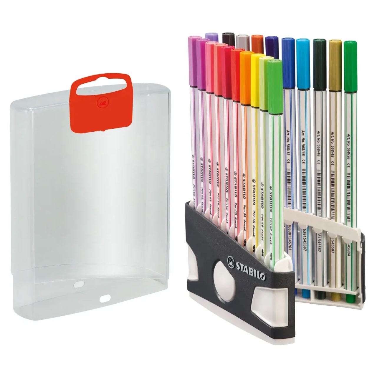 STABILO Pen 68 brush ARTY Filzstifte farbsortiert, 20 St.