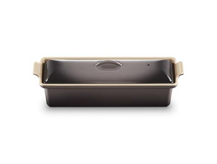 Le Creuset Pastetenform mit Presse aus Steinzeug, 32 cm, 1,8 Liter, Flint, 25024324442260