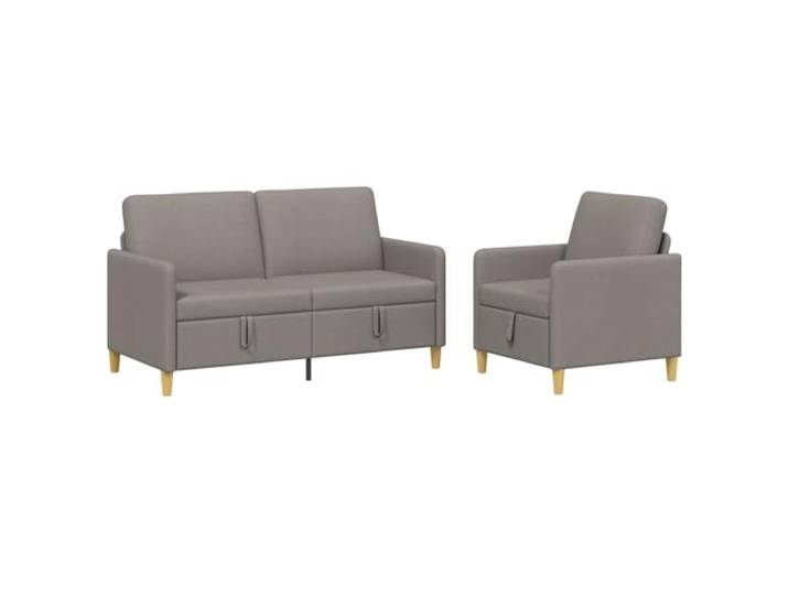 Todiikf Couch Set mit Stauraum 2-teilig Taupe Polyester 3-Sitzer Praktische 2-teilige Polstergarnitur mit integriertem Bettkasten für Wohnzimmer und Gästezimmer mit Komfort.