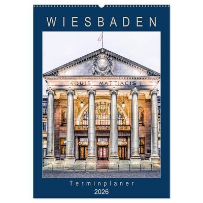 Wiesbaden Terminplaner (Wandkalender 2026 DIN A2 hoch), CALVENDO Monatskalender
