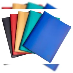Exacompta 78580E 15x Sichtmappe Recycling-PP flexibel, 80 Hüllen, Opak - Farben sortiert