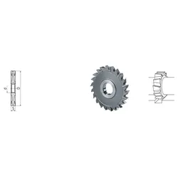 ELMAG HSS Co5-Scheibenfräser DIN 885A ø 80mm feingezahnt - 74313