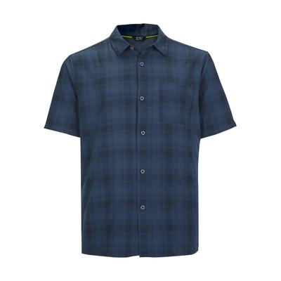 Funktionshemd KILLTEC "KOS 98 MN WVN SHRT", Herren, Gr. M, Normalgrößen, blau (dunkelblau), Obermaterial: 100% Polyester, Hemden, Kurzarm-Funktionshemd, schnelltrocknend, feuchtigkeitsableitend