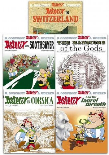 Orion Asterix Series 4 Collection 5 Books Set Book 16-20 Asterix In Switzerland The Mansions Of The Gods..