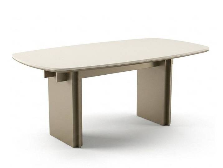 Xlmoebel Stehtisch Eleganter ausziehbarer Esstisch in Beige-Grau mit modernem Design, Made in Europa