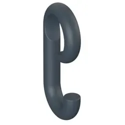 Hewi 477 Haken 477.30B02092 105x50mm, zum Aufschieben, matt, anthrazitgrau
