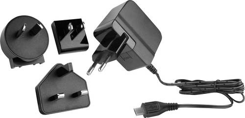 HN Power HNP12I-MicroUSBL6 USB Ladegerät 12W 1x Micro-USB Schwarz mit Australien-Adapter, mit Europa-Adapter, mit USA-Adapter