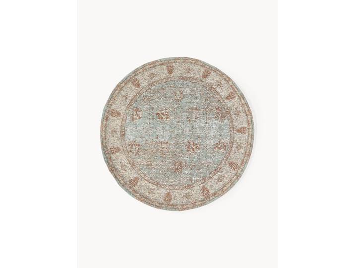 Tapis rond en chenille tissée main Rimini