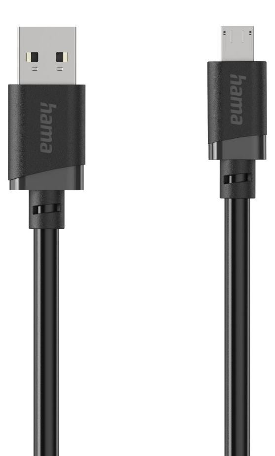 Hama Oplaadkabel USB-A naar micro-USB, 2 meter, zwart